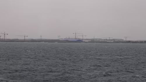 Hahnstätten – Puttgarden – – Rødby – Helsingør Die Küste von Dänemark kommt langsam in Sichtweite. Panorama