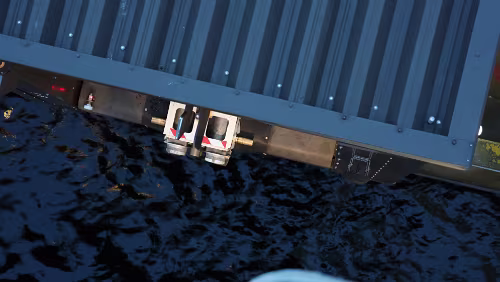 Helsingør – – Helsingborg – Sunne Der Elektroanschluss für die Fähre.