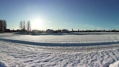Sunne – Östersund In Mora, der „Siljan“ ist zugefroren. Panorama