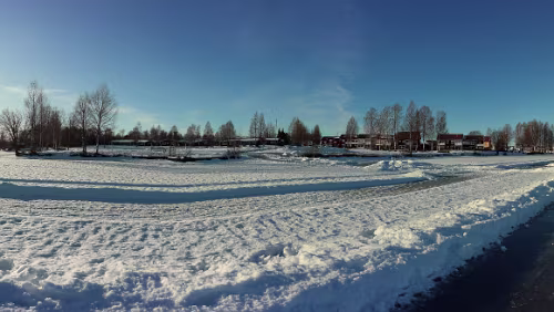 Sunne – Östersund In Mora, der „Siljan“ ist zugefroren. Panorama