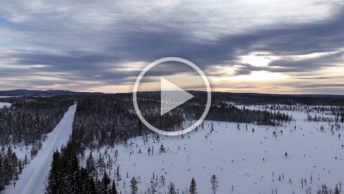Östersund – Vuollerim Haltestelle Fiandberg der Inlandsbanan.