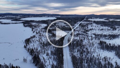 Östersund – Vuollerim Haltestelle Fiandberg der Inlandsbanan.