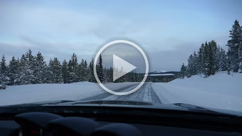 Östersund – Vuollerim Überholvorgang bei deutlich mehr als 100 km/h