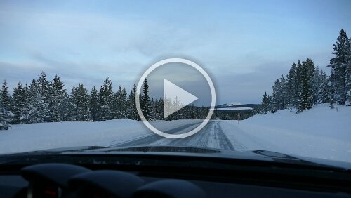 Östersund – Vuollerim Überholvorgang bei deutlich mehr als 100 km/h