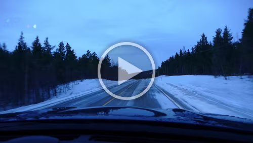 Vuollerim – Tromsø -1 °C auf fast Meereshöhe.