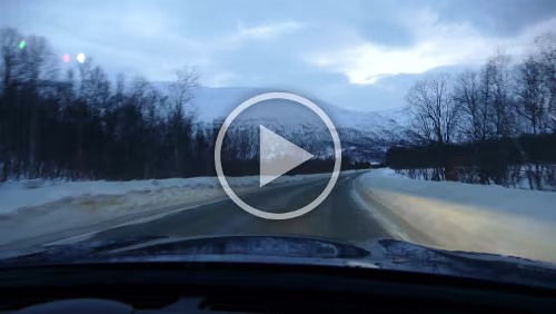 Vuollerim – Tromsø Die letzte Aufnahme für heute.