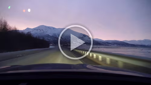 Tromsø – Skarberget – – Bognes – Bodø Am „Balsfjorden“ („Báhccavuotna“).