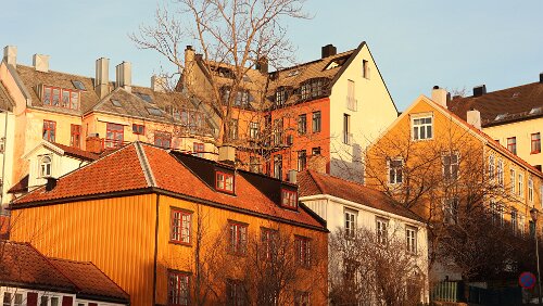 Trondheim Unterwegs in „Bakklandet“.