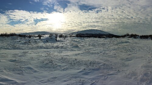 Trondheim – Lillehammer Am Parkplatz „Grønbakken“. Panorama
