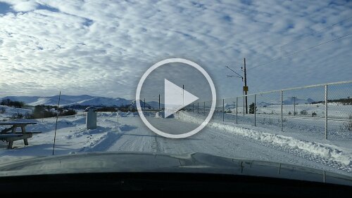 Trondheim – Lillehammer Am Rastplatz „S. Trøndelag grense“.