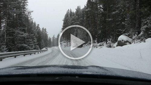 Lillehammer – Dagali Mehrere Haarnadelkurven kommen.