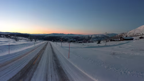 Dagali – Larvik – – Hirtshals – Aarhus Auf 1.100 m angekommen. Panorama