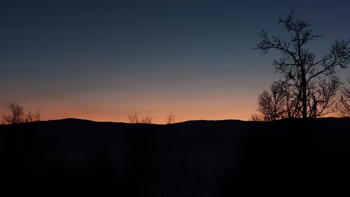 Dagali – Larvik – – Hirtshals – Aarhus Was für ein Blick, halb acht Uhr, -17° C. Der Himmel auf Erden.