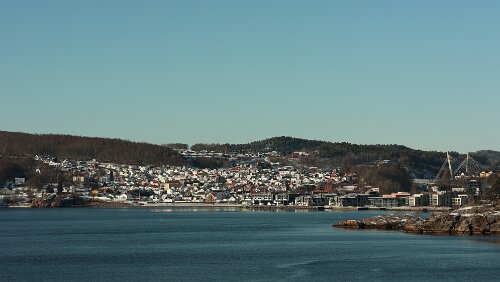Dagali – Larvik – – Hirtshals – Aarhus Blick auf Larvik.