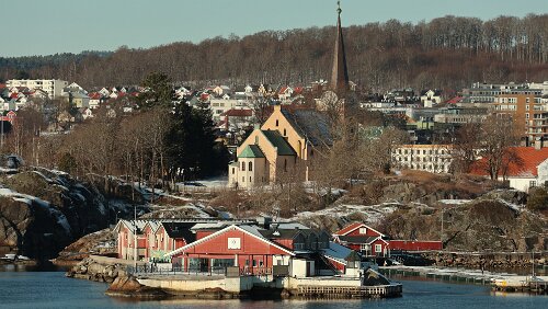 Dagali – Larvik – – Hirtshals – Aarhus Blick auf Larvik.