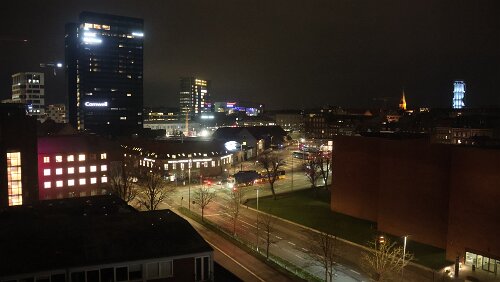 Aarhus Blick aus dem Hotel Atlantic.
