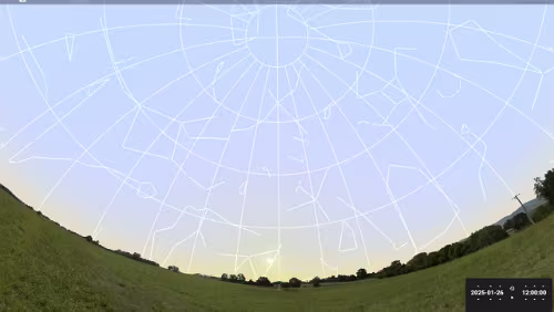 Sternenhimmel am… 26.01.2025 in Östersund.