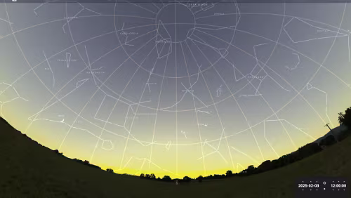 Sternenhimmel am… 03.02.2025 in Longyearbyen.