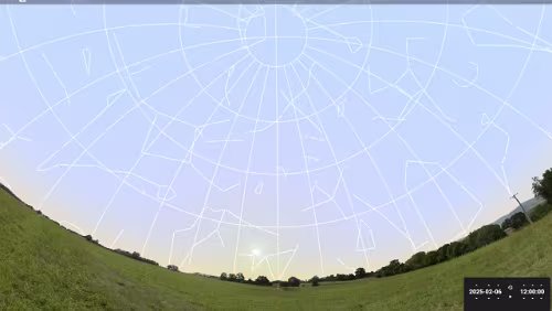 Sternenhimmel am… 06.02.2025 in Trondheim.