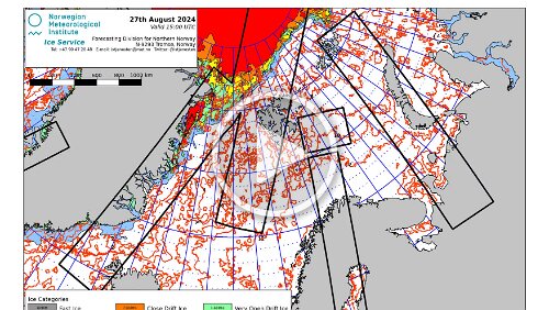 Eiskarten Eiskarten als Video, die Gesamtübersicht , Quelle: Norwegian Ice Service - MET Norway