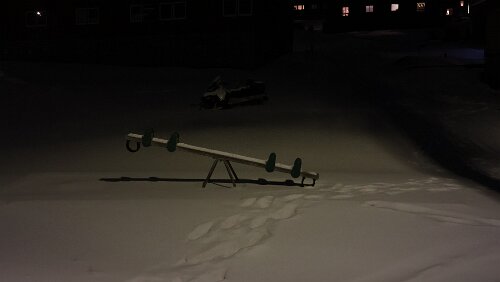 Longyearbyen Die Wippe liegt etwas verlassen da, aber es gibt sie noch.