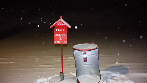 Nybyen Der berühmte Briefkasten für den Weihnachtsmann.