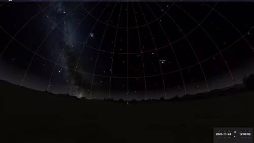 Sternenhimmel am… 24.11.2025 in Longyearbyen.