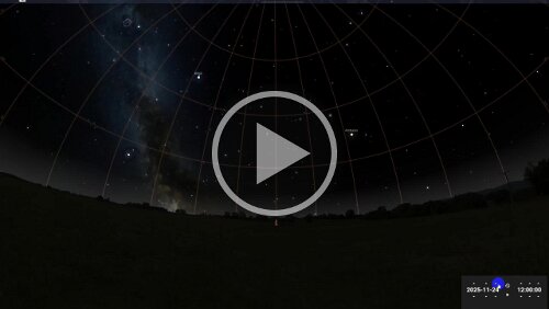 Sternenhimmel … zwischen dem 24.11.2025 und dem 01.12.2025 in Longyearbyen in Richtung Süden.