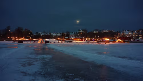 Sunne – Östersund Der See kann betreten werden.