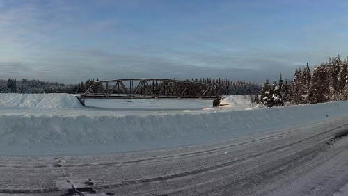 Östersund – Jokkmokk Am „Vindelälven“. Panorama .