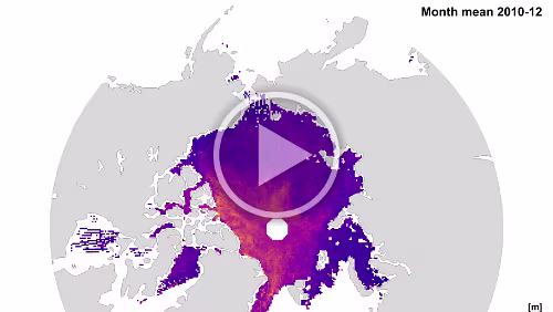 Eiskarten Meereisdicke (CryoSat-2)