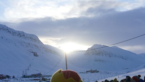 Solas tilbakekomst Da ist sie, die Sonne.