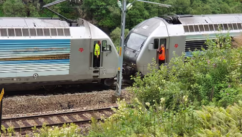 Togkollisjon på Flåmsbana SAMMENSTØT: To tog støtte sammen på Flåmsbana.