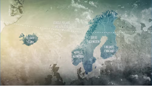 2020-12-21_215034 Der Polarkreis streift Island leicht im Norden. Die Darstellung in Norwegen und Finnland kommt ziemlich gut hin.