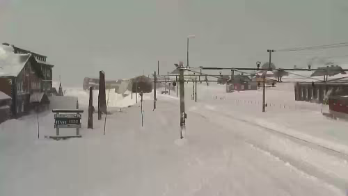 Finse stasjon Schnee und Sonne