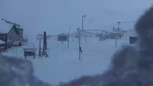 Finse stasjon Schnee bedeckt die Kamera