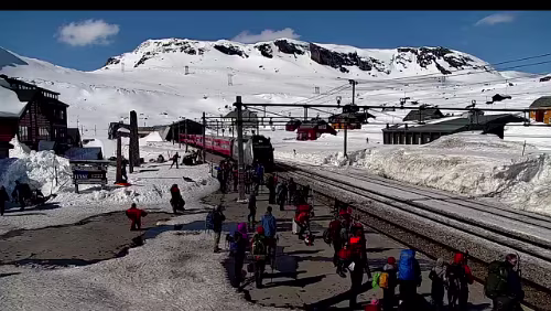 Finse stasjon Was für ein Wetterchen