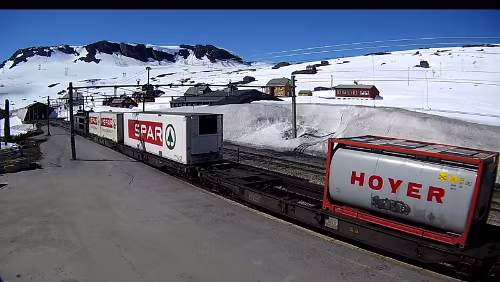 Finse Ein Güterzug aus Richtung Oslo