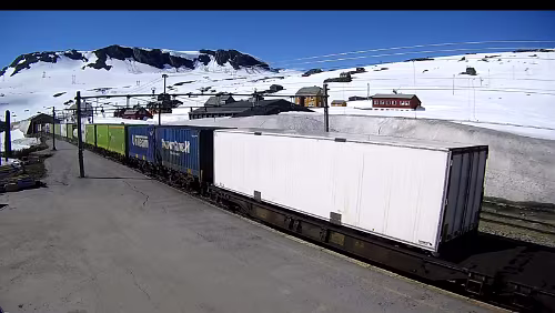 Finse Ein Güterzug aus Richtung Oslo