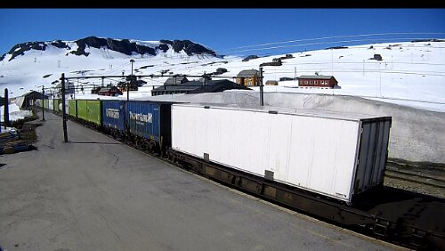 Finse Ein Güterzug aus Richtung Oslo