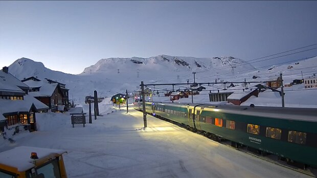 Januar Bilder von der WebCam Finse stasjon .