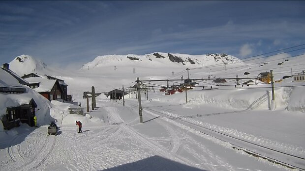 April Bilder von der WebCam Finse stasjon .